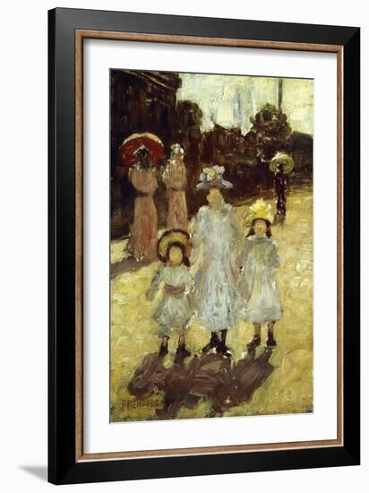 Sunday Morning in Paris, C.1892-1894-Maurice Brazil Prendergast-Framed Giclee Print