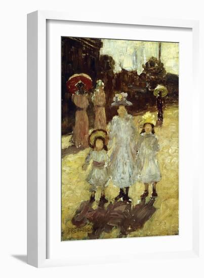 Sunday Morning in Paris, C.1892-1894-Maurice Brazil Prendergast-Framed Giclee Print