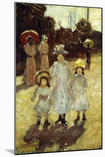 Sunday Morning in Paris, C.1892-1894-Maurice Brazil Prendergast-Mounted Giclee Print