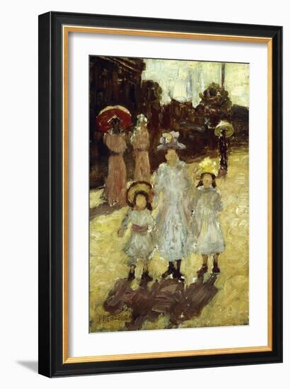 Sunday Morning in Paris, C.1892-1894-Maurice Brazil Prendergast-Framed Giclee Print