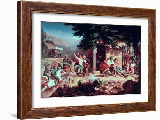 Sunday Morning in the Mines-Karl Nahl-Framed Giclee Print