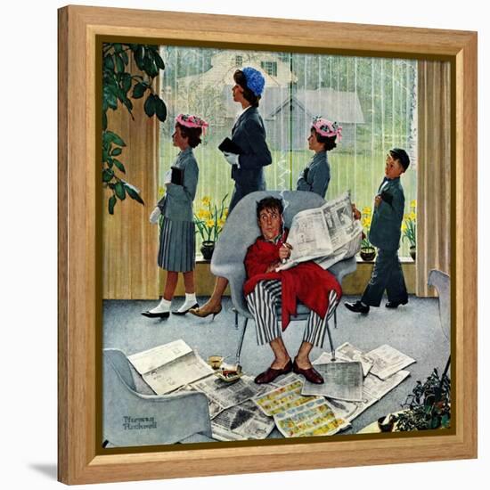 "Sunday Morning", May 16,1959-Norman Rockwell-Framed Premier Image Canvas