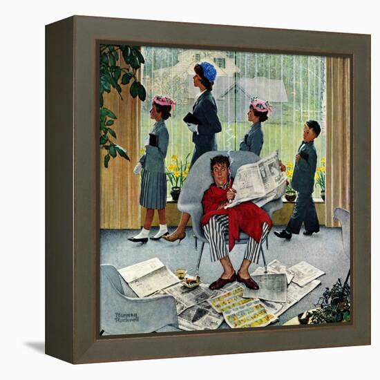 "Sunday Morning", May 16,1959-Norman Rockwell-Framed Premier Image Canvas