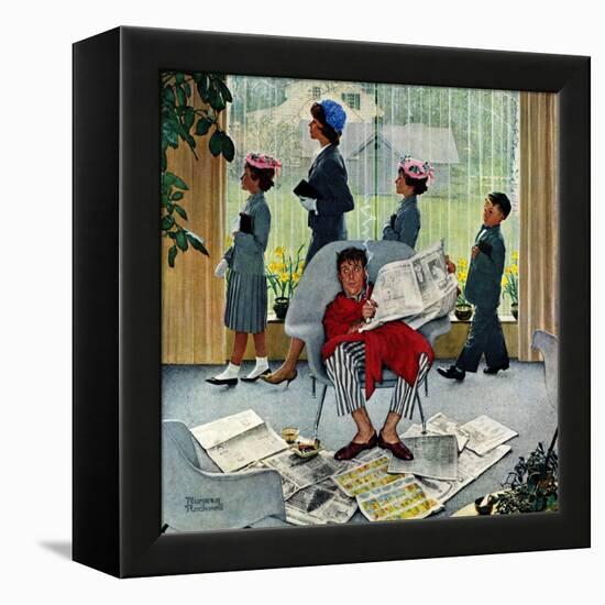 "Sunday Morning", May 16,1959-Norman Rockwell-Framed Premier Image Canvas