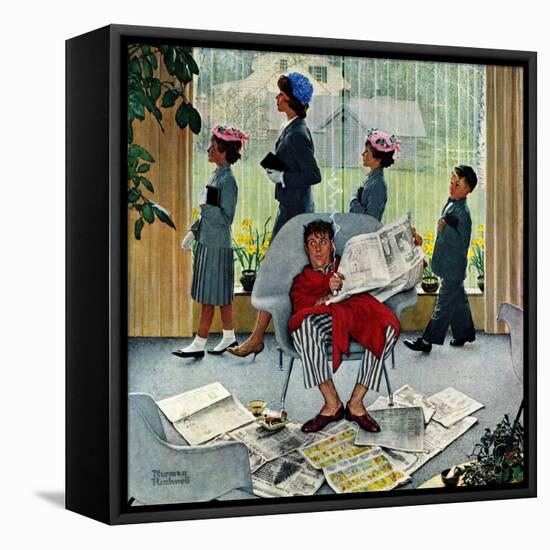 "Sunday Morning", May 16,1959-Norman Rockwell-Framed Premier Image Canvas