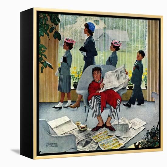 "Sunday Morning", May 16,1959-Norman Rockwell-Framed Premier Image Canvas