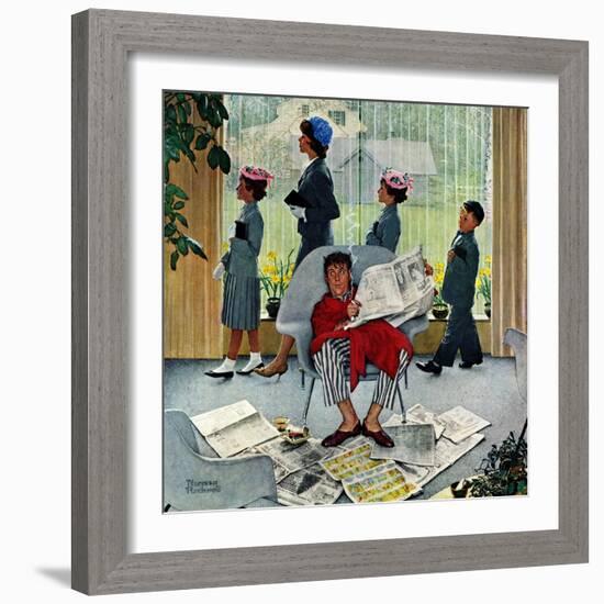 "Sunday Morning", May 16,1959-Norman Rockwell-Framed Giclee Print