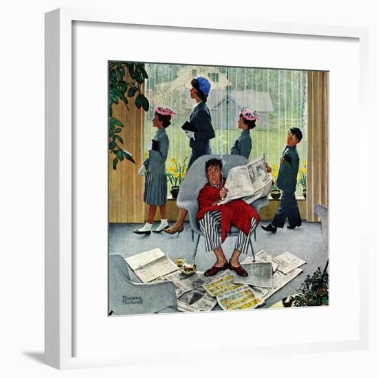 "Sunday Morning", May 16,1959-Norman Rockwell-Framed Premium Giclee Print