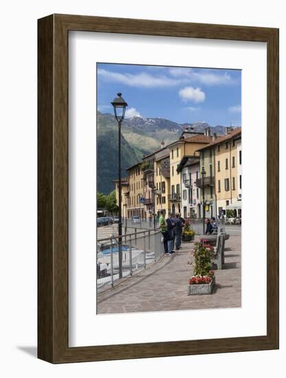 Sunday Morning Meeting, Domaso, Italian Lakes, Lombardy, Italy, Europe-James Emmerson-Framed Photographic Print