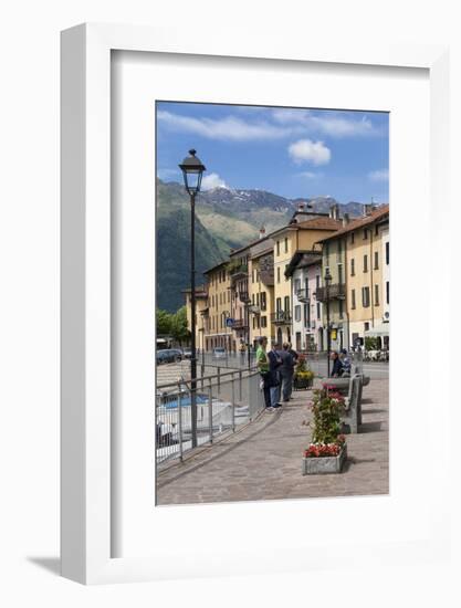 Sunday Morning Meeting, Domaso, Italian Lakes, Lombardy, Italy, Europe-James Emmerson-Framed Photographic Print