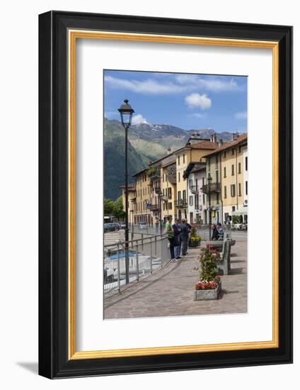 Sunday Morning Meeting, Domaso, Italian Lakes, Lombardy, Italy, Europe-James Emmerson-Framed Photographic Print