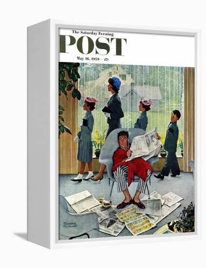 "Sunday Morning" Saturday Evening Post Cover, May 16,1959-Norman Rockwell-Framed Premier Image Canvas