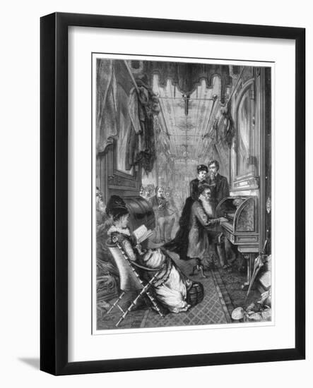 Sunday on the Union Pacific Railway, USA, 1875-Lumley-Framed Giclee Print