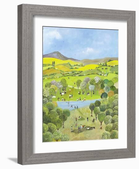 Sunday Picnics, 2009 (Gouache on Paper)-Judy Joel-Framed Giclee Print