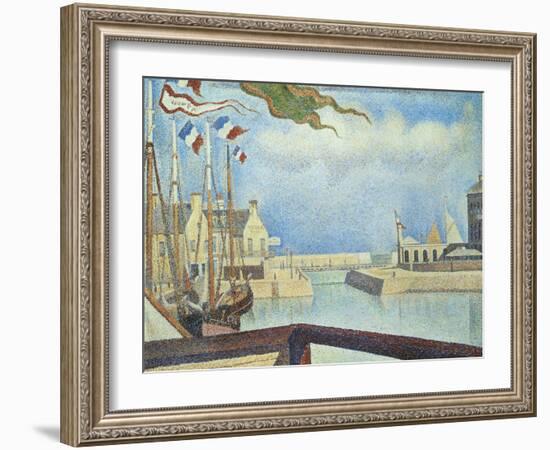 Sunday, Port-En-Bessin, 1888-Georges Seurat-Framed Giclee Print