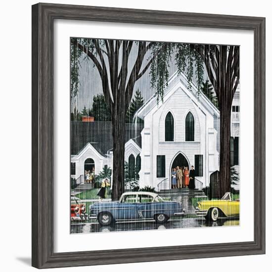 "Sunday Rain", May 24, 1958-E. Melbourne Brindle-Framed Giclee Print