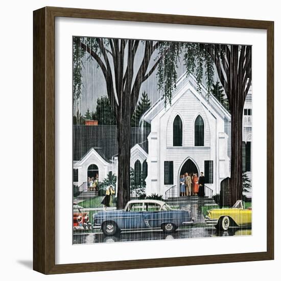 "Sunday Rain", May 24, 1958-E. Melbourne Brindle-Framed Giclee Print