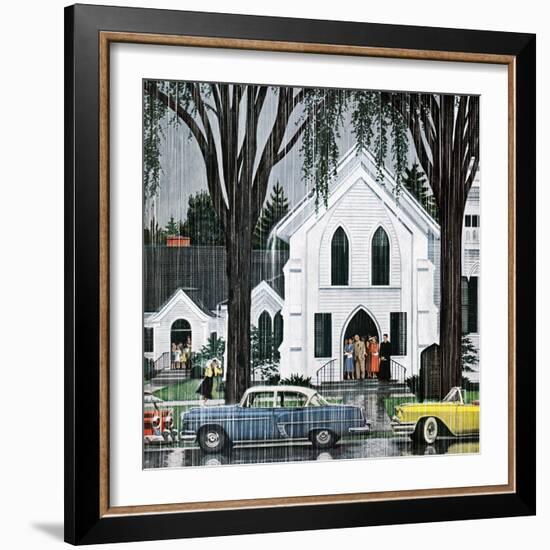 "Sunday Rain", May 24, 1958-E. Melbourne Brindle-Framed Giclee Print