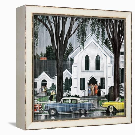 "Sunday Rain", May 24, 1958-E. Melbourne Brindle-Framed Premier Image Canvas