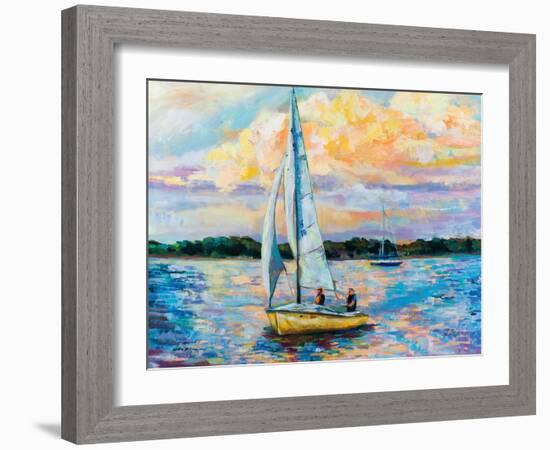 Sunday Sail-Jeanette Vertentes-Framed Art Print