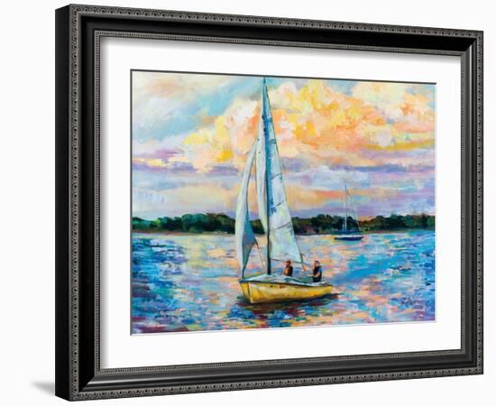 Sunday Sail-Jeanette Vertentes-Framed Art Print