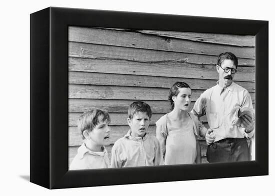 Sunday singing, 1936-Walker Evans-Framed Premier Image Canvas