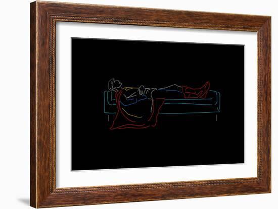 Sunday Superhero-null-Framed Art Print