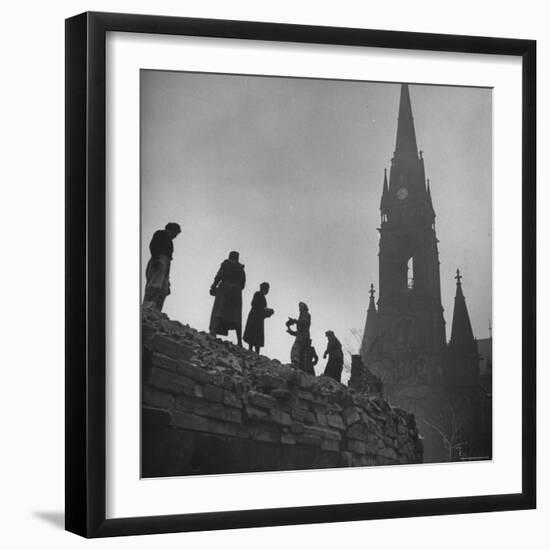 Sunday Volunteer Workers Working in the Martin Luther Platz-William Vandivert-Framed Photographic Print