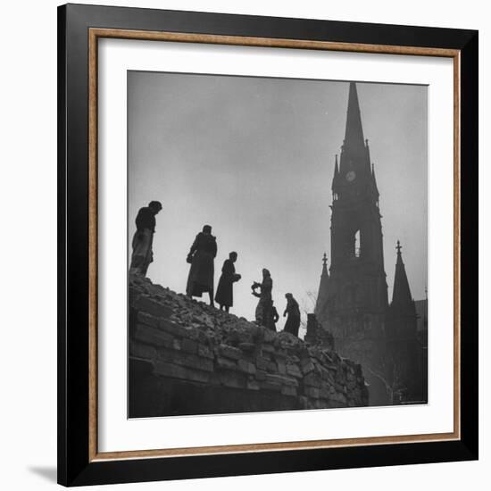 Sunday Volunteer Workers Working in the Martin Luther Platz-William Vandivert-Framed Photographic Print