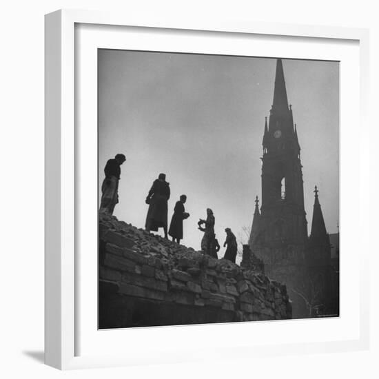 Sunday Volunteer Workers Working in the Martin Luther Platz-William Vandivert-Framed Photographic Print