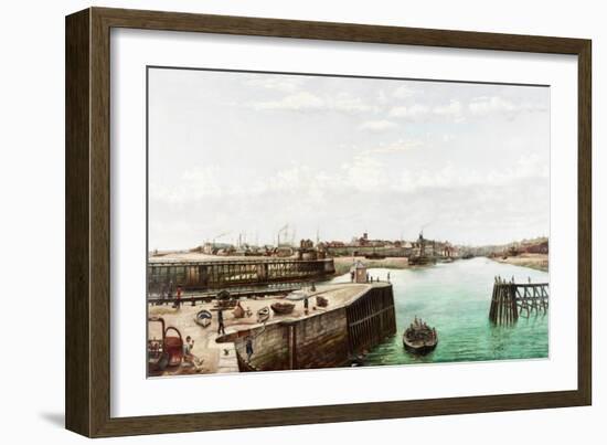 Sunderland Harbour, 1883-John Smith-Framed Giclee Print