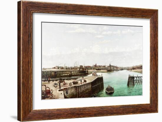 Sunderland Harbour, 1883-John Smith-Framed Giclee Print