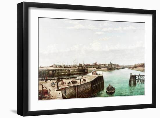 Sunderland Harbour, 1883-John Smith-Framed Giclee Print