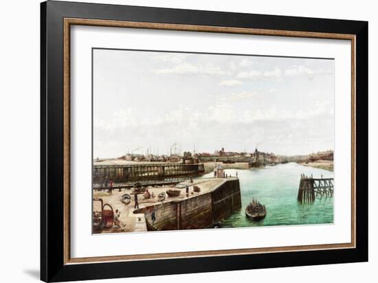 Sunderland Harbour, 1883-John Smith-Framed Giclee Print