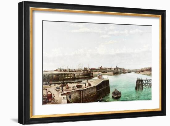 Sunderland Harbour, 1883-John Smith-Framed Giclee Print