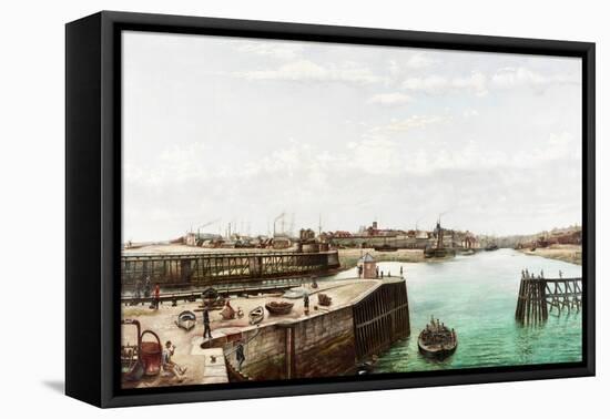 Sunderland Harbour, 1883-John Smith-Framed Premier Image Canvas