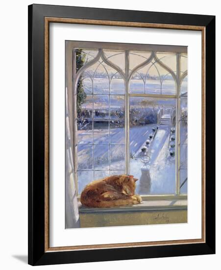 Sundial and Cat-Timothy Easton-Framed Giclee Print