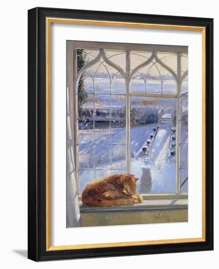 Sundial and Cat-Timothy Easton-Framed Giclee Print