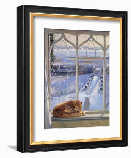 Sundial and Cat-Timothy Easton-Framed Giclee Print