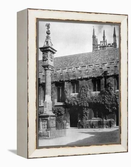 Sundial, Corpus Christi College, Oxford, Oxfordshire, 1924-1926-Herbert Felton-Framed Premier Image Canvas