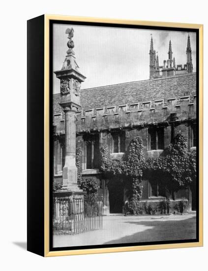 Sundial, Corpus Christi College, Oxford, Oxfordshire, 1924-1926-Herbert Felton-Framed Premier Image Canvas