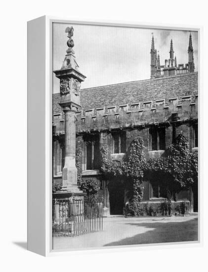 Sundial, Corpus Christi College, Oxford, Oxfordshire, 1924-1926-Herbert Felton-Framed Premier Image Canvas