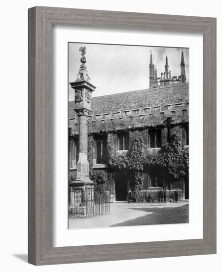 Sundial, Corpus Christi College, Oxford, Oxfordshire, 1924-1926-Herbert Felton-Framed Giclee Print