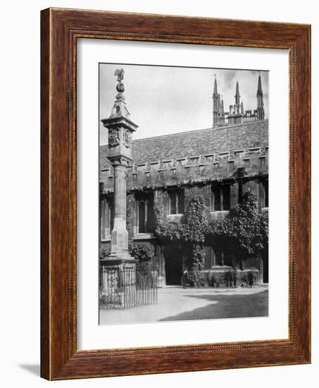 Sundial, Corpus Christi College, Oxford, Oxfordshire, 1924-1926-Herbert Felton-Framed Giclee Print