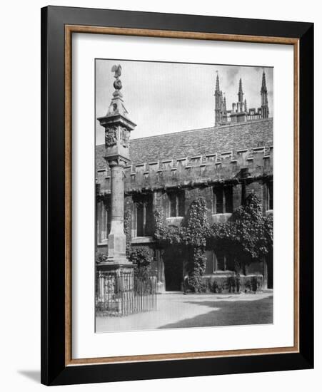 Sundial, Corpus Christi College, Oxford, Oxfordshire, 1924-1926-Herbert Felton-Framed Giclee Print