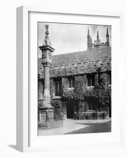 Sundial, Corpus Christi College, Oxford, Oxfordshire, 1924-1926-Herbert Felton-Framed Giclee Print