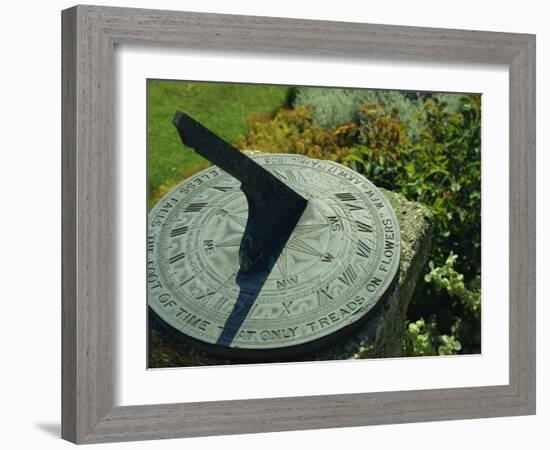 Sundial, Little Hall, Lavenham, Suffolk, England, UK-Westwater Nedra-Framed Photographic Print