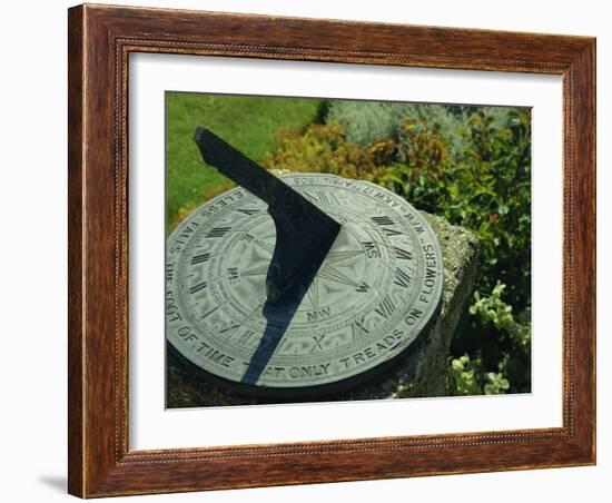 Sundial, Little Hall, Lavenham, Suffolk, England, UK-Westwater Nedra-Framed Photographic Print