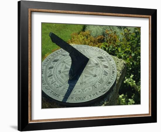 Sundial, Little Hall, Lavenham, Suffolk, England, UK-Westwater Nedra-Framed Photographic Print