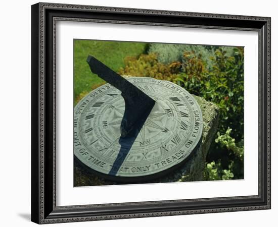 Sundial, Little Hall, Lavenham, Suffolk, England, UK-Westwater Nedra-Framed Photographic Print